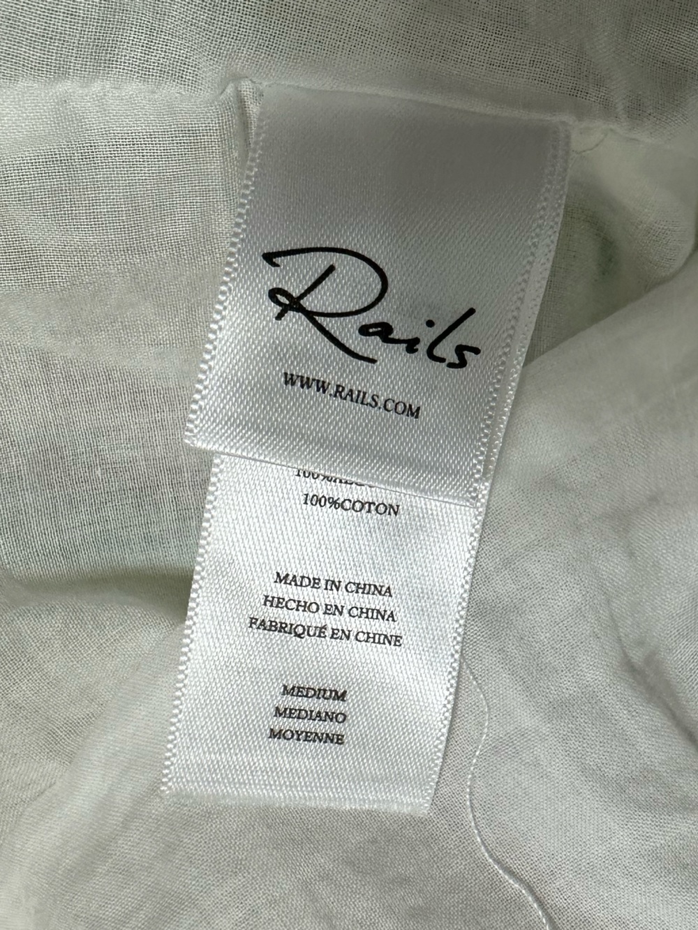 Rails Augustine Palais Stripe Pastel Smocked-Waist Mini Dress Linen Blend Sz M - Picture 10 of 15